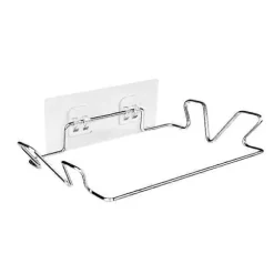 Vægmonteret skraldeposeholder uden boring, rustfrit stål, sølvfarvet, 18,5*14*4cm