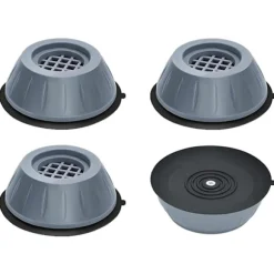Vibrationsdæmpende fødder til vaskemaskine / tørretumbler Grå 4-pack