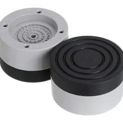 Vibrationsdæmpere, 4 stk. universelle vibrationsdæmpere, antivibrationsmåtte, skiver til vaskemaskine og tørretumbler, 4 cm (grå, 4 cm) [DB]