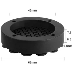Vibrationsdæmpere til vaskemaskine – 4-pak Universal Anti-vibrationsfødder, skridsikre og lydabsorberende Black
