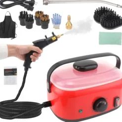 2500W Damprenser, 1500ML Håndholdt Damprenser med Højtryk til Rengøring Bærbar Damprenser til Hjemmet Højtemperatur Damprenser