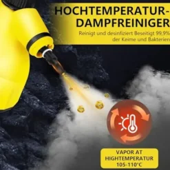 1000W Håndholdt damprenser med 9 tilbehørsdele til fjernelse af pletter, fedt, autostole, vinduer, sofa, 350 ml tank{hw}