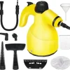 1000W Håndholdt damprenser med 9 tilbehørsdele til fjernelse af pletter, fedt, autostole, vinduer, sofa, 350 ml tank