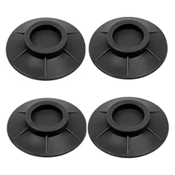 4x Vibrationsdæmpere - Gummifødder til vaskemaskine Black