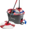 YSDSY 2 stk Røde Udskiftningsmopphoveder, Universal 360 Mikrofiber Roterende Mop (Kun Mophoved)